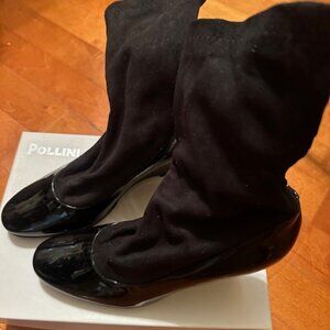Studio Pollini stretch ankle boots, patent leather, IT sz 39, US 8.5, new no box